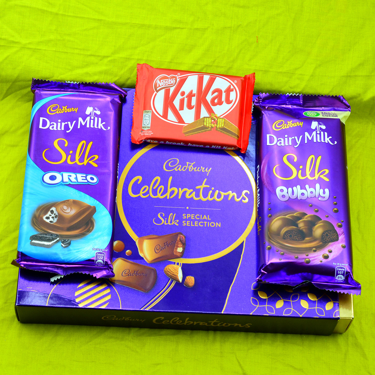 Tempting Silk Celebration with Oreo, Bubbly and Kitkat