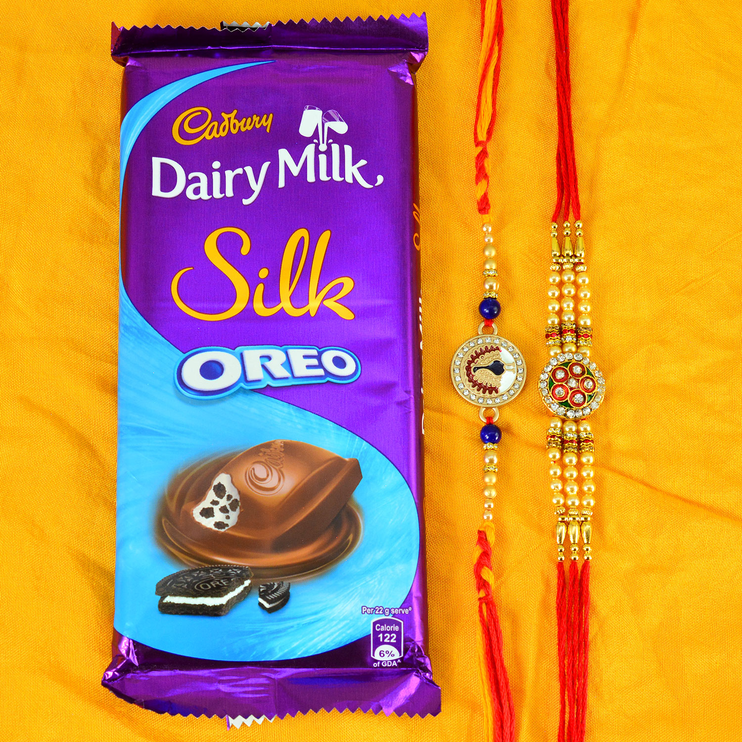 2 Amazing Brother Rakhis with Cadbury Silk Oreo Chocolate