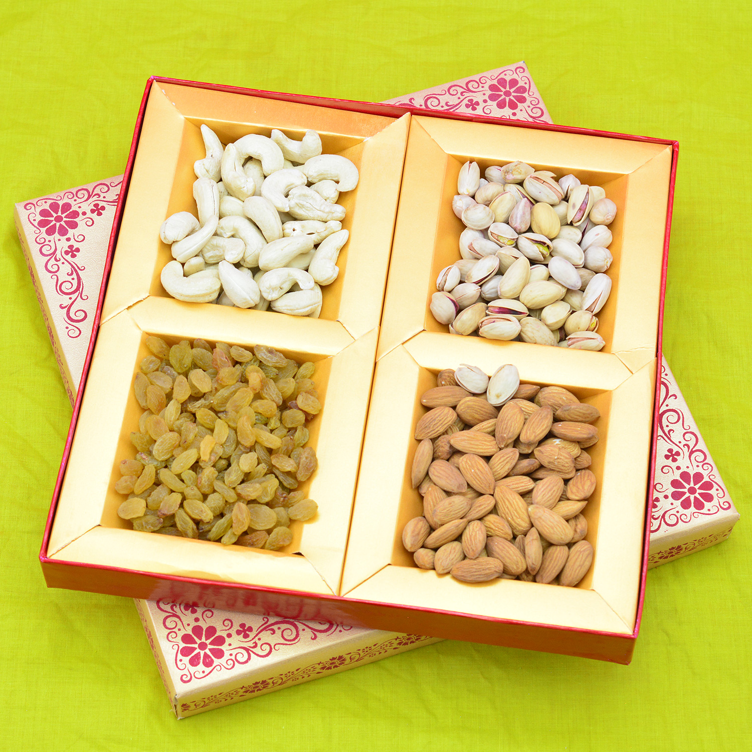 Amazing Looking Designer Box Pack of 4 Dry Fruits