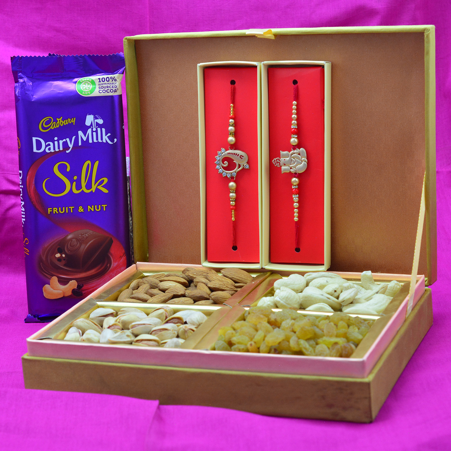 Dairy Milk Silk Fruit and Nut with 4 Types of Healthy Dry Fruits 