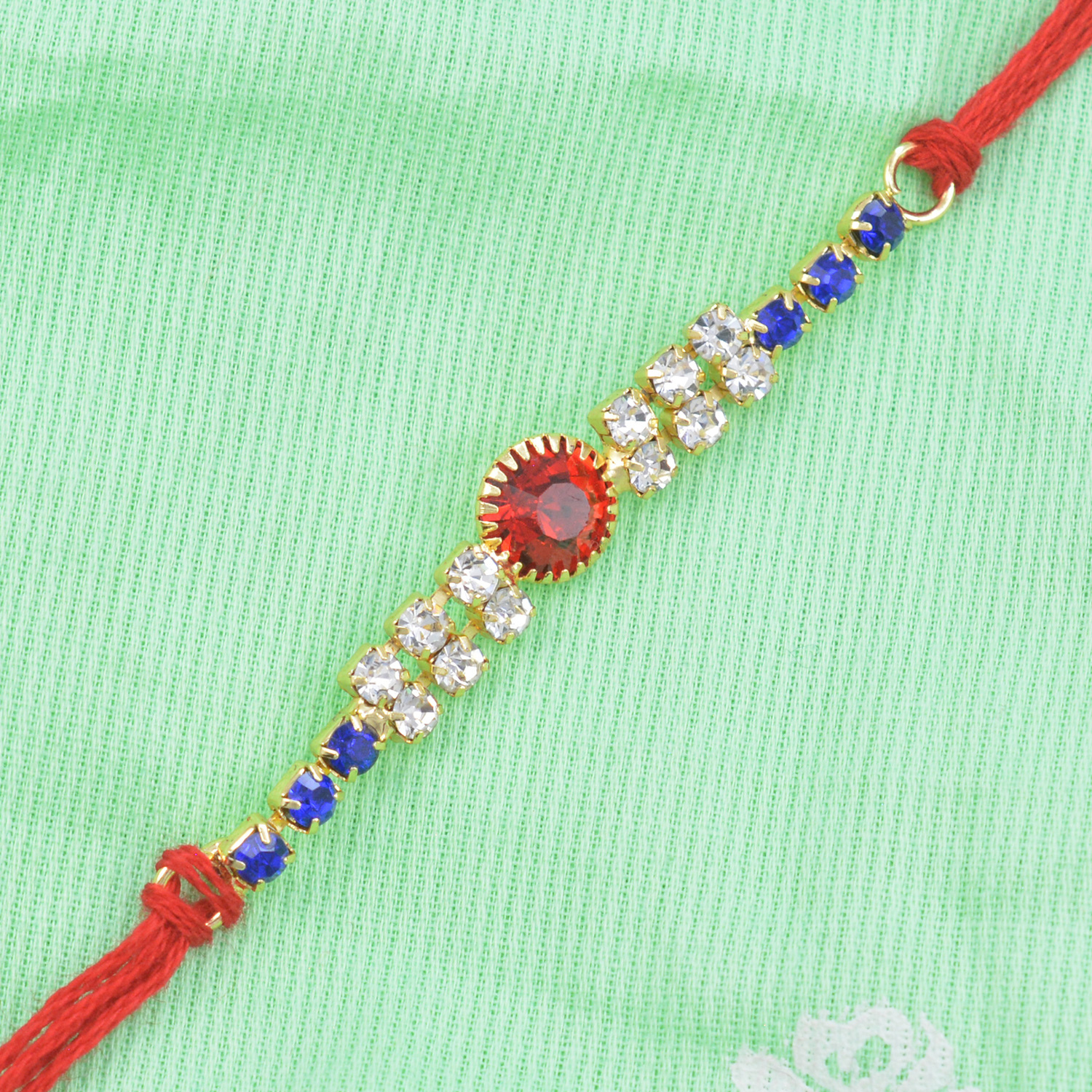 Gorgeous Diamond Shining with Multicolor Diamonds in Gorgeous Silk Thread