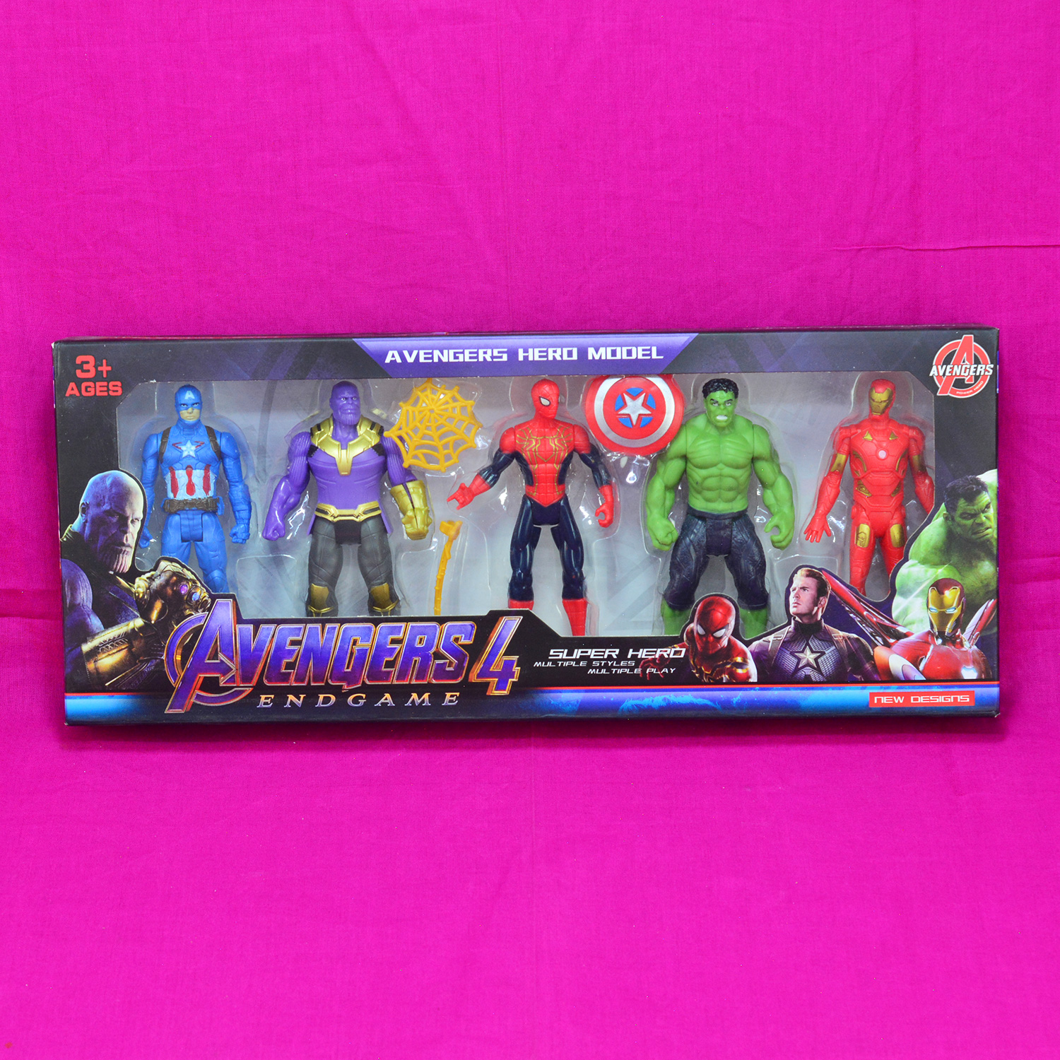 Small Size Avengers Team and Thanos Playing Toys Game for Kids
