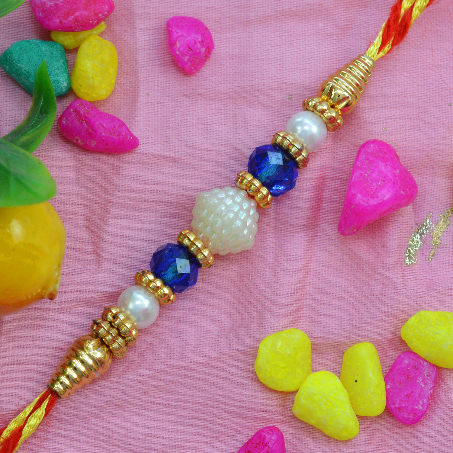 Gorgeous Colorful Pearls with Multicolor Silk Thread