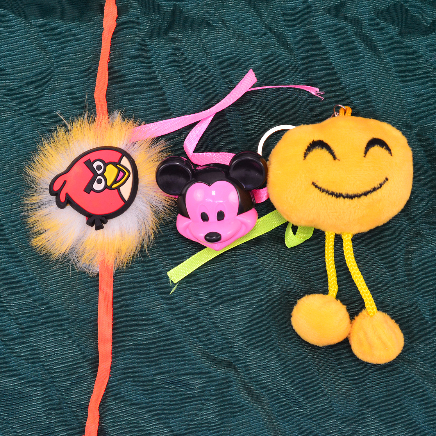 Angry Bird Mickey Mouse and Soft Toy Amazing Combo of Three Kids Rakhi