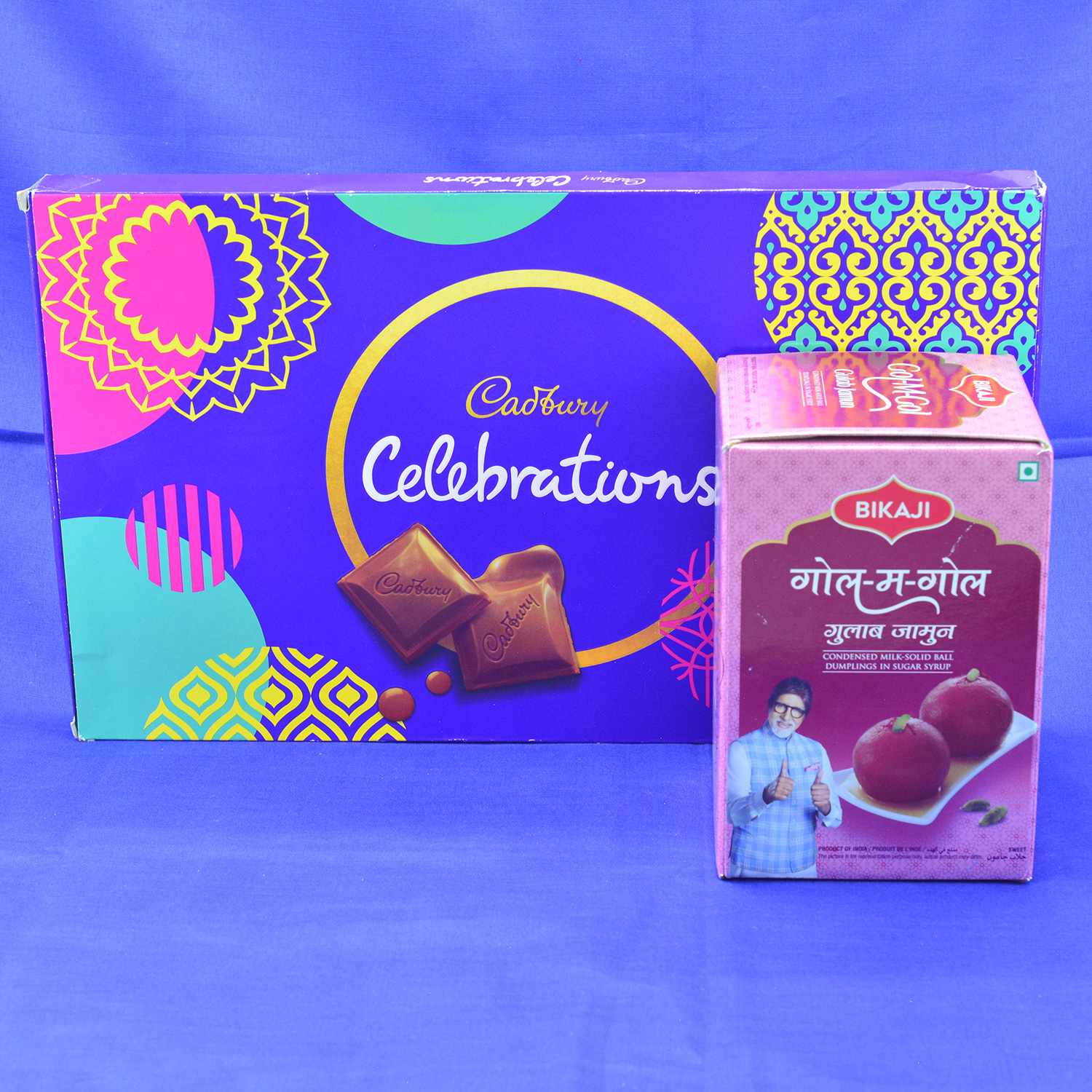 Mouthwatering Bikaji Gol Matol Gulab Jamun with flavorful Cadbury Celebrations