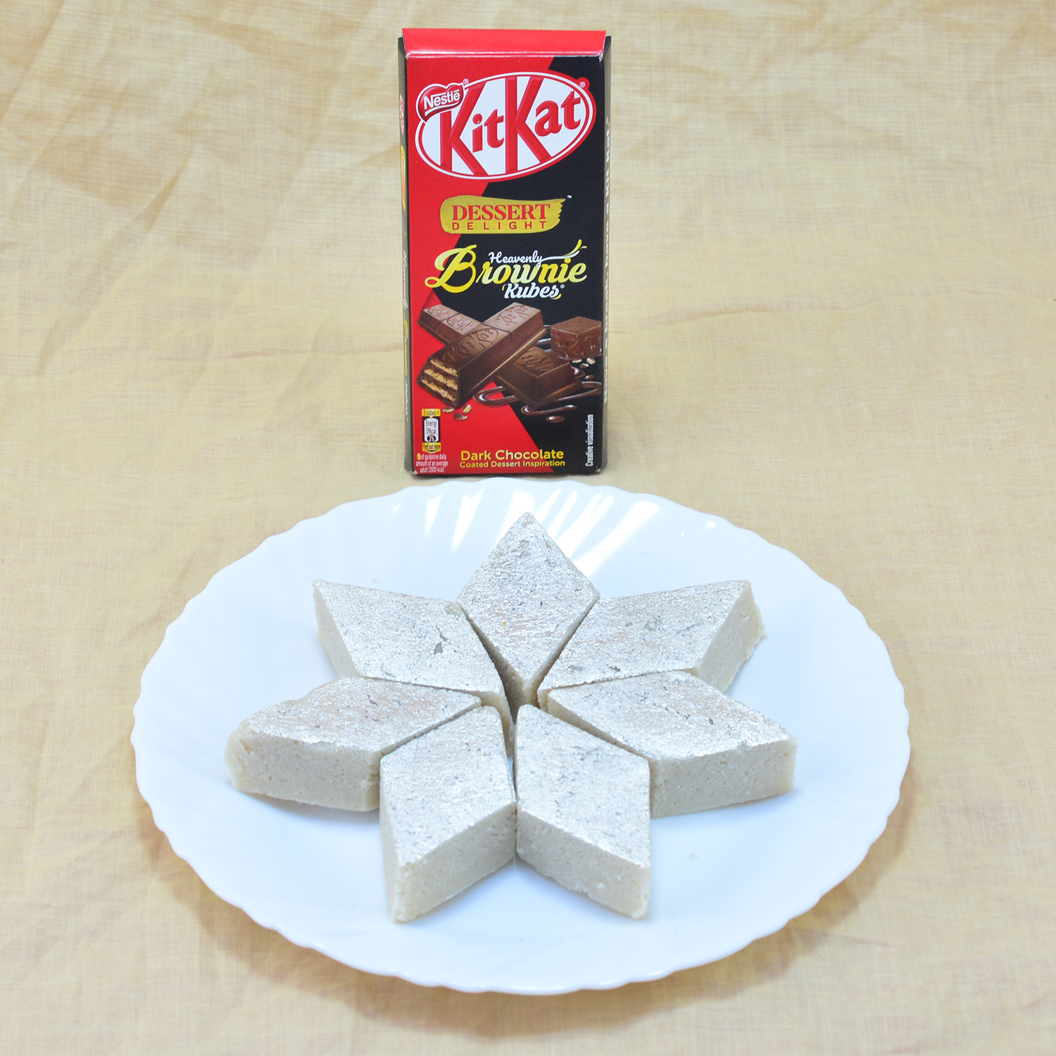 Mouthwatering Kaju Katli with Pappy Nestle Kitkat