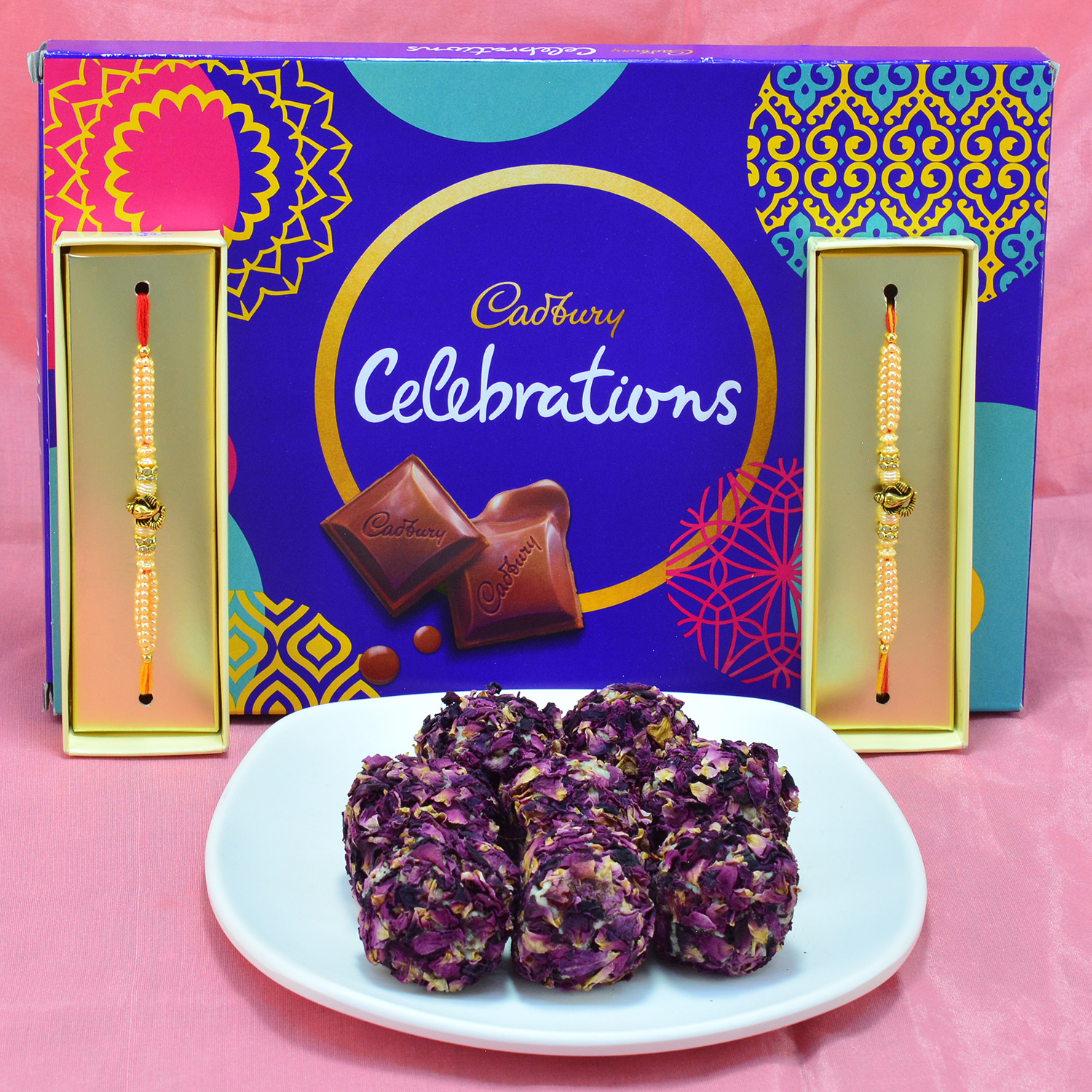 Finger Licking Cadbury Celebrations with Delicious Kaju Rose Laddu and Amazing Rakhi Hamper