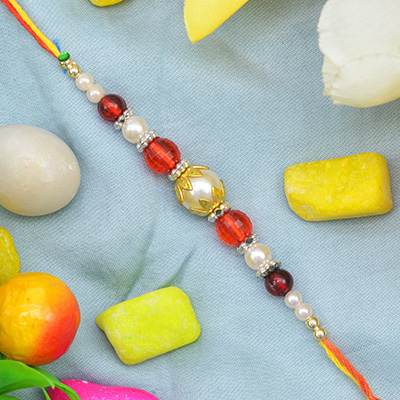 Big and Small Beads Combination for Such Amazing Rakhi