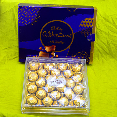 Silk Edition Celebration with 24 Pieces Ferrer Rocher Chocolate