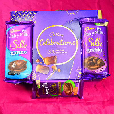 Dairy Milk Silk Oreo, Roast Almonds and Bubby with Special Celebration of Silk Chocolates