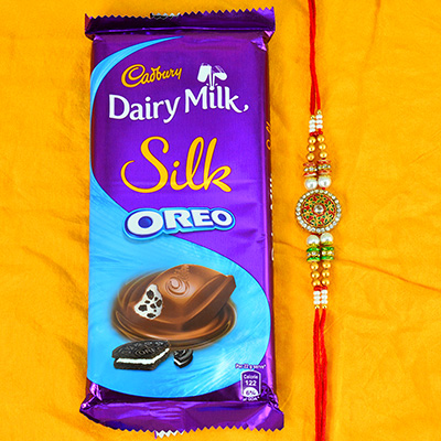 Cadbury Silk Oreo Chocolate with Single Nice work Brother Rakhi