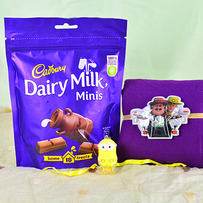 Cadbury Dairy Milk Minis with 2 Kids Rakhis