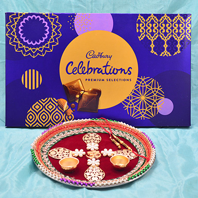 New Special Edition Celebration with Divine Om Maroon Base Puja Thali