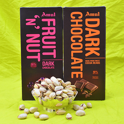 Amul Combo of Chocolates with Delicious Roasted Pista Dry Fruits 