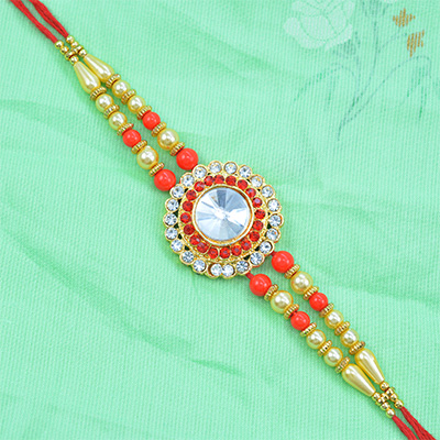 Gorgeous Multicolor Flower Design with Precious Colorful Pearls