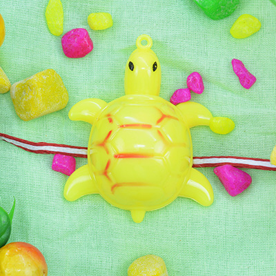 Wonderful Yellow Turtle Rakhi for Kids