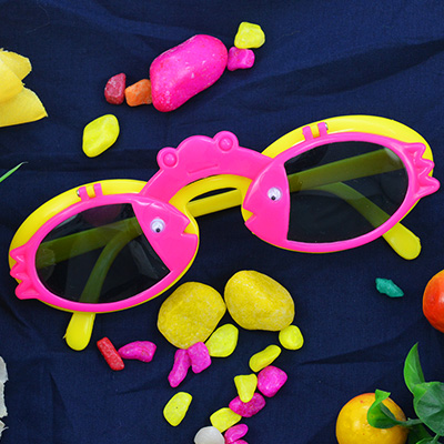 Awesome Pink and Yellow Fish Eye Goggles Kids Rakhi