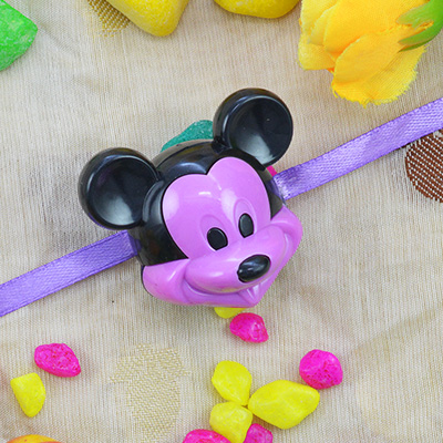Toy Type Mickey Mouse Sharpner Rakhi for Kids