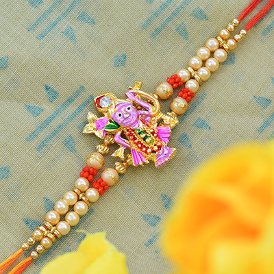 Fascinating Colorful Krishna with Rich look Peals and Shining Silky Thread