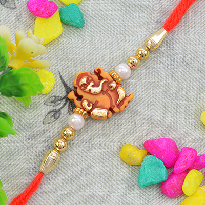Awesome Ganesh with Colorful Eye-Catching Pearl Moli-Dori