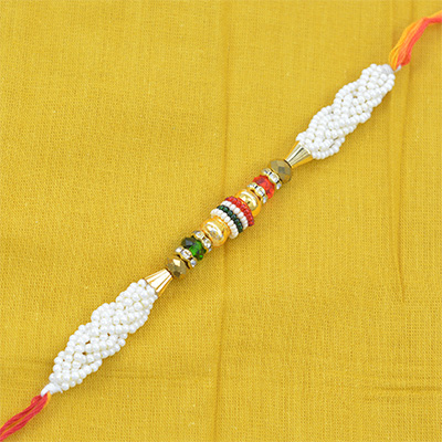 Dazzling Colorful Pearls in Multicolor Silk Thread with Shining Diamonds