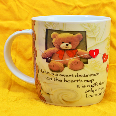 My Love with Teddy Printed Ceramic Coffee Mug
