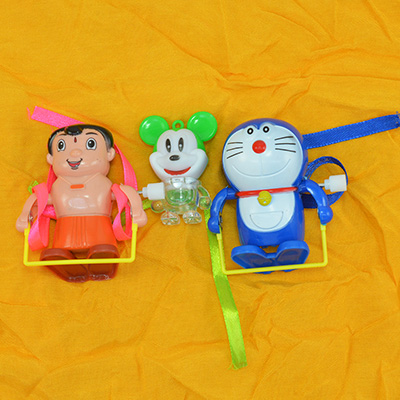 Walking Chhota Bheem and Doremon Kids Rakhi with Mickey Mice Toys Rakhis for 3 Kids