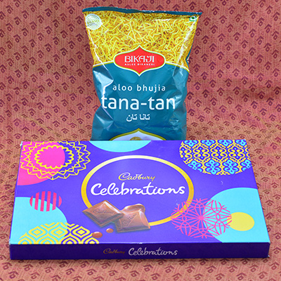 Delicious Cadbury Celebrations with Peppery Bikaji Aloo Bhujia Tana Tan