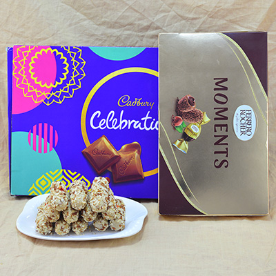 Mouthwatering Cadbury Ferrero Rocher and Cadbury Celebrations with Luscious Kaju Butterscotch Roll