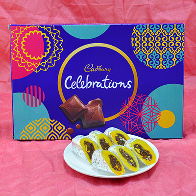 Seductive Kaju Rajbahar with Yummy Cadbury Celebrations Hamper