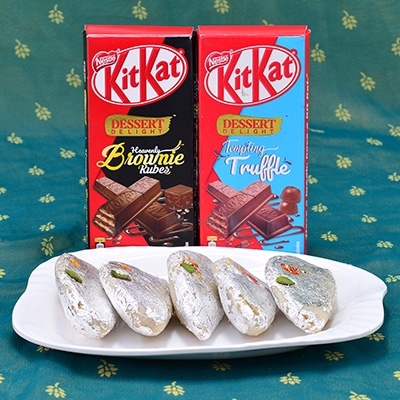 Savory Kaju Gujia with Mouthwatering Nestle Kitkat Chocolates Hamper