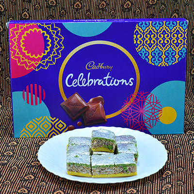 Delightful Cadbury Celebrations with Savory Kaju Badam Barfi Hamper