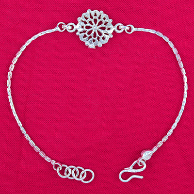 Attractive Traditional Pure 70% Silver Rakhi