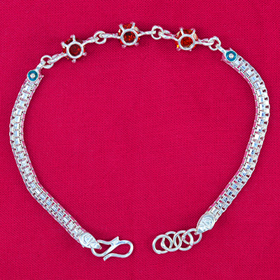 Attractive Beads Pure 70% Silver Rakhi