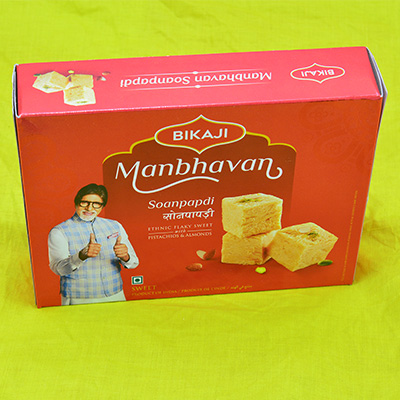 Delicious Bikaji Manbhavan Soanpapdi Sweet 500 Gram 